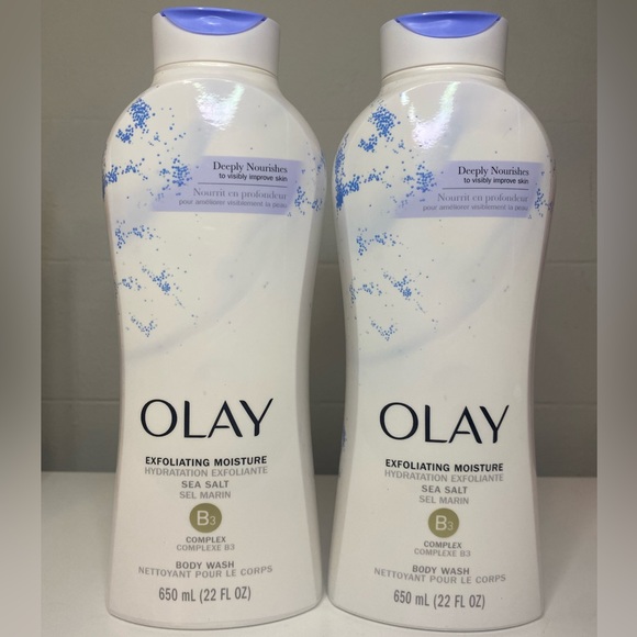 OLAY Bath & Body 2 Olay Exfoliating Moisture Sea Salt Body Wash W B3 Complex Poshmark